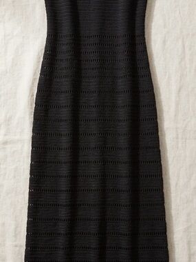 Zara Black Openwork Knit Top